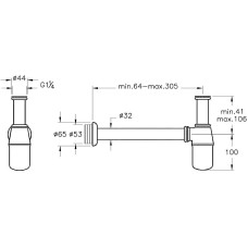 Сифон для раковины Vitra Syphon A45122 Хром