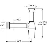 Сифон для раковины Vitra Syphon A45109 Белый