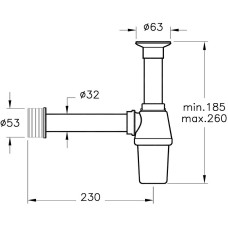 Сифон для раковины Vitra Syphon A45109 Белый