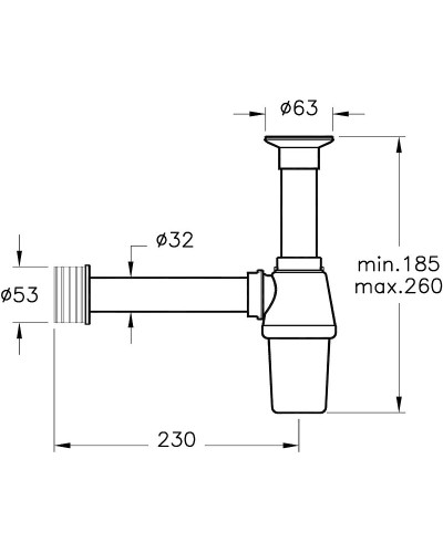 Сифон для раковины Vitra Syphon A45109 Белый