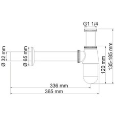 Сифон для раковины WasserKRAFT A071 Хром