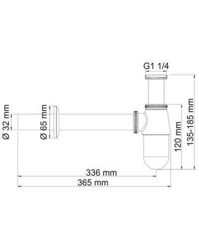 Сифон для раковины WasserKRAFT A071 Хром