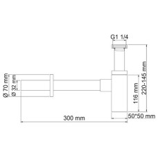 Сифон для раковины WasserKRAFT A072 Хром