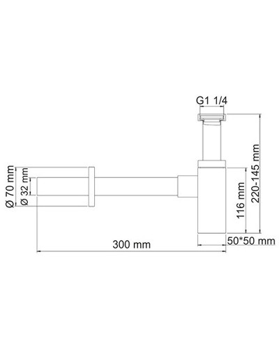 Сифон для раковины WasserKRAFT A072 Хром