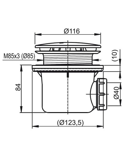 Сифон для душевого поддона Ravak Profesional X01309 Хром