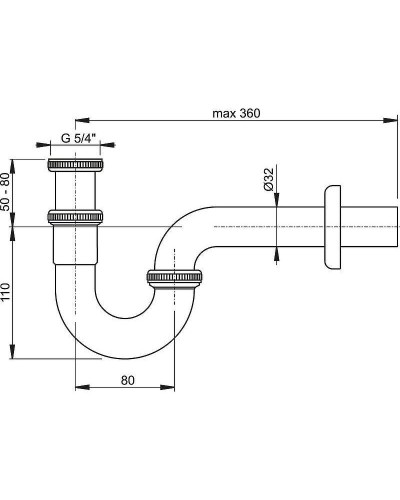 Сифон для раковины Ravak X01436 Хром