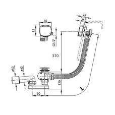 Слив-перелив Ravak X01438 полуавтомат с наливом Хром