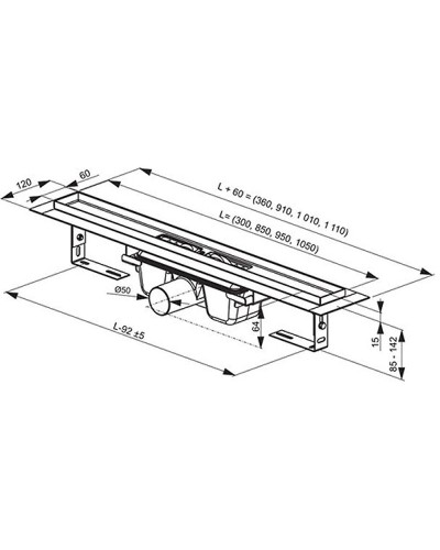Душевой лоток Ravak Chrome OZ 75 X01621 с решеткой Хром