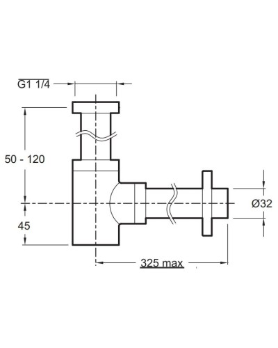 Сифон для раковины Jacob Delafon E78297-CP Хром