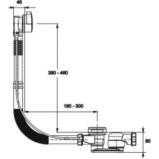 Слив-перелив Jacob Delafon E6D015-00 полуавтомат Хром