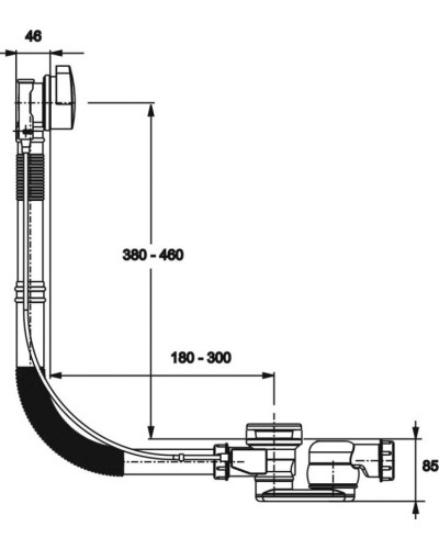 Слив-перелив Jacob Delafon E6D015-00 полуавтомат Хром