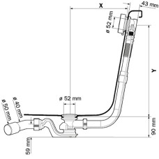 Слив-перелив Kaldewei 687772330999 полуавтомат Хром