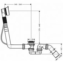Слив-перелив Kaldewei 687772040001 полуавтомат Белый