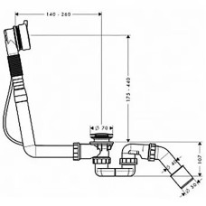 Слив-перелив Kaldewei 687772040001 полуавтомат Белый