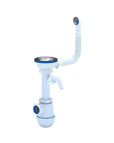 Сифон для кухонной мойки GranFest Ани Грот А1042SP Нержавеющая сталь