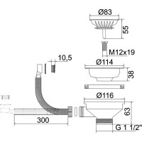 Слив-перелив Migliore Complementi 22090 Бронза