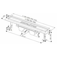 Душевой лоток Ravak Zebra OZ 105 X01393 с решеткой Хром