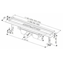 Душевой лоток Ravak Zebra OZ 105 X01393 с решеткой Хром