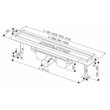Душевой лоток Ravak Zebra OZ 105 X01393 с решеткой Хром