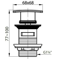 Донный клапан с системой "Клик-клак" хром Cezares CZR-SCQ-01