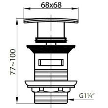 Донный клапан с системой "Клик-клак" хром Cezares CZR-SCQ-01