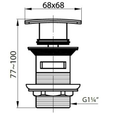 Донный клапан с системой "Клик-клак" хром Cezares CZR-SCQ-01