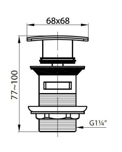 Донный клапан с системой "Клик-клак" хром Cezares CZR-SCQ-01