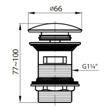Донный клапан с системой "Клик-клак" и переливом бронза Cezares CZR-SATC1-02