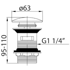 Донный клапан с системой "Клик-клак" и переливом бронза Cezares CZR-SAT1-02