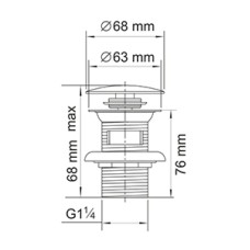 Донный клапан Push-up WasserKRAFT Isar A047