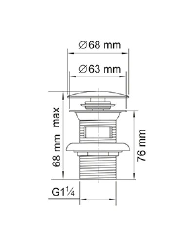 Донный клапан Push-up WasserKRAFT Isar A047