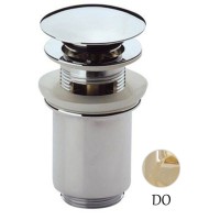 Донный клапан с системой "Клик-клак" и переливом золото 24 карат Cezares CZR-SAT1-03/24