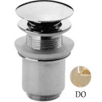 Донный клапан с системой "Клик-клак" и переливом  золото 24 карат Cezares CZR-SAT2-03/24