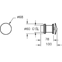Донный клапан без перелива Vitra A45145