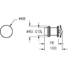 Донный клапан без перелива Vitra A45145