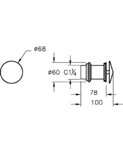 Донный клапан без перелива Vitra A45145