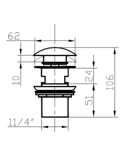 Донный клапан Bronze de Luxe Florence 21964 click-clack Бронза