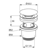 Донный клапан Kludi Balance 1042405-00 click-clack Хром