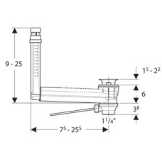 Слив для напольной раковины с переливом CLOU  Kerasan Aquatech 753001CR