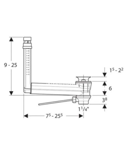 Слив для напольной раковины с переливом CLOU  Kerasan Aquatech 753001CR