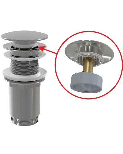 Донный клапан Alcaplast A392C click-clack Хром