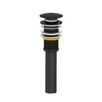 Донный клапан для раковины WONZON & WOGHAND, Черный матовый (WW-88SS04-MB)