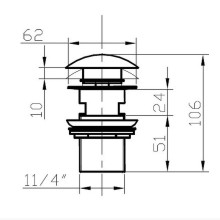 Донный клапан Bronze de Luxe 21972/1 click-clack Бронза