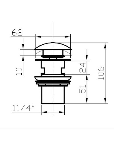 Донный клапан Bronze de Luxe 21972/1 click-clack Бронза