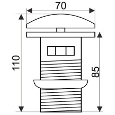 Донный клапан Melana T201B