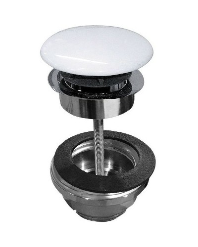 Донный клапан Kerasan Nolita 923301 click-clack Белый глянцевый