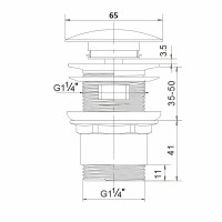 Донный клапан Orange X1-004b click-clack Черный матовый