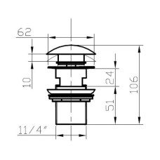 Донный клапан Bronze De Luxe 21976/1