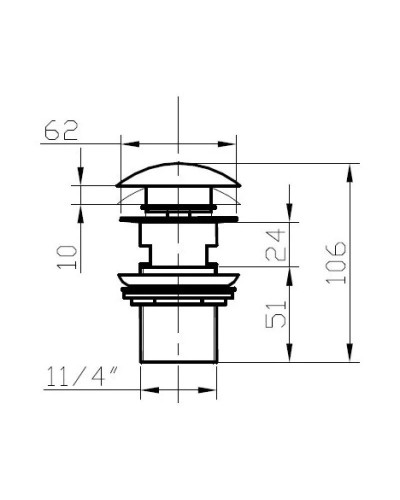 Донный клапан Bronze De Luxe 21976/1