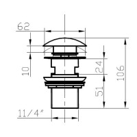 Донный клапан Bronze De Luxe 21984/1